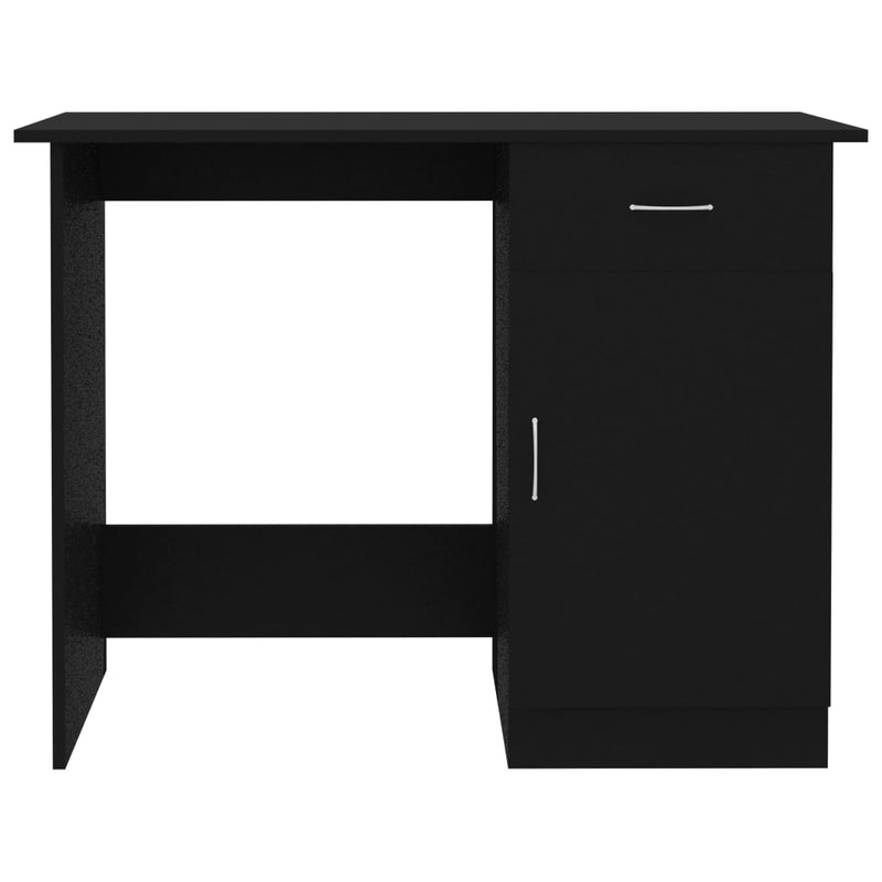 Desk Black 100x50x76 cm Engineered Wood