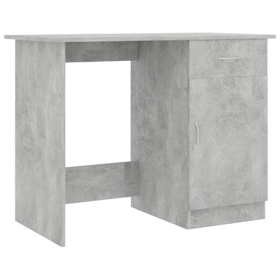 Desk Concrete Grey 100x50x76 cm Engineered Wood