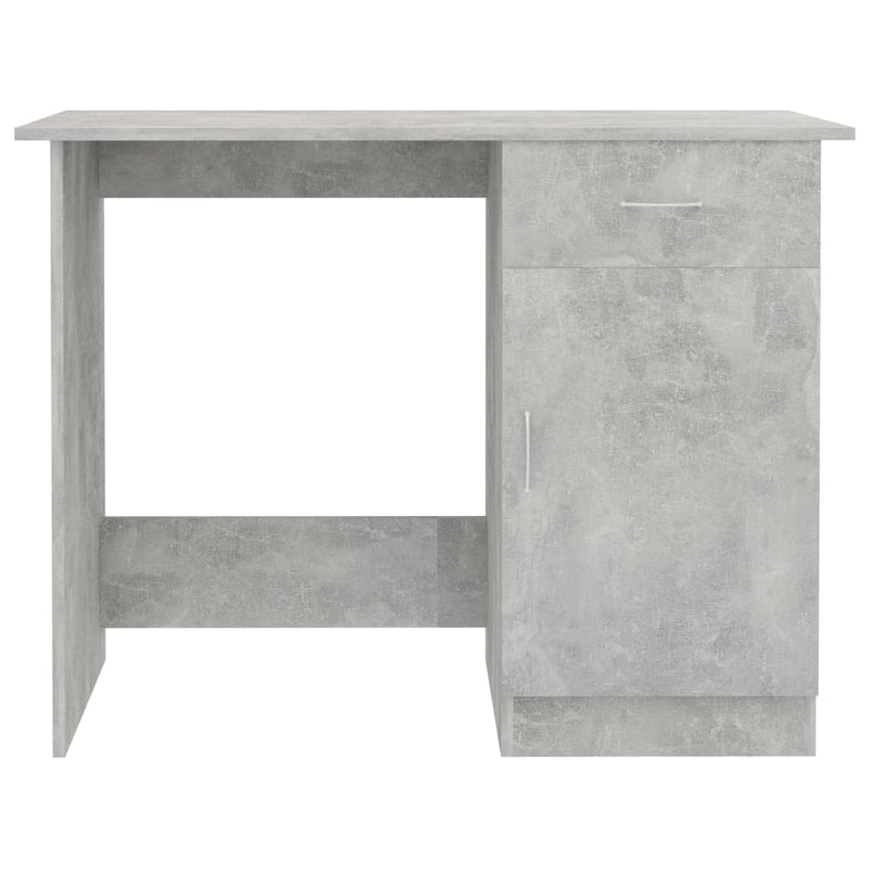 Desk Concrete Grey 100x50x76 cm Engineered Wood