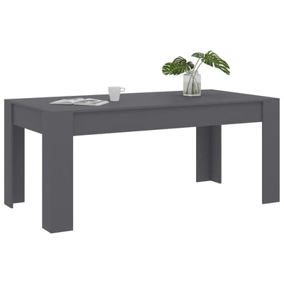 Dining Table Grey 180x90x76 cm Engineered Wood