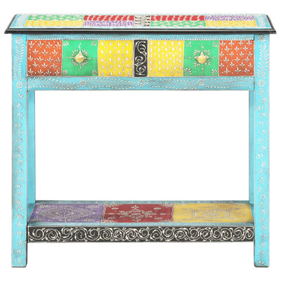 Hand Painted Console Table 80x35x75 cm Solid Mango Wood