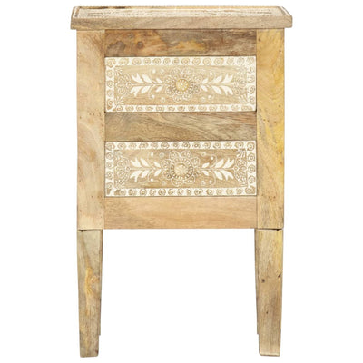 Hand Painted Bedside Cabinet 40x30x60 cm Solid Mango Wood