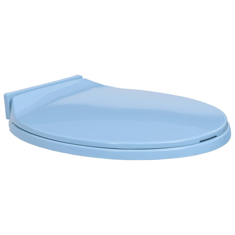 Soft-Close Toilet Seat Blue Oval