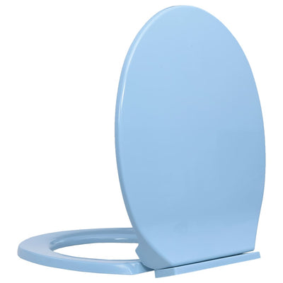 Soft-Close Toilet Seat Blue Oval