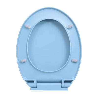 Soft-Close Toilet Seat Blue Oval