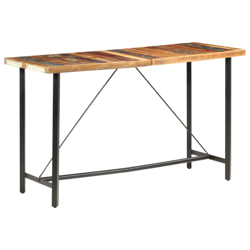 Bar Table 180x70x107 cm Solid Reclaimed Wood