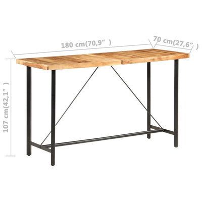 Bar Table 180x70x107 cm Solid Acacia Wood