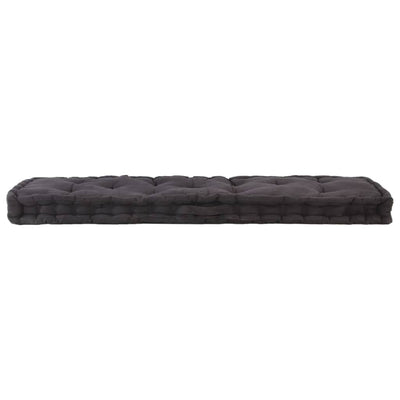 Pallet Floor Cushion Cotton 120x40x7 cm Black