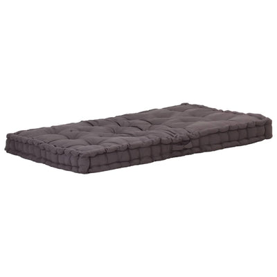 Pallet Floor Cushion Cotton 120x80x10 cm Anthracite