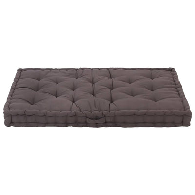 Pallet Floor Cushion Cotton 120x80x10 cm Anthracite