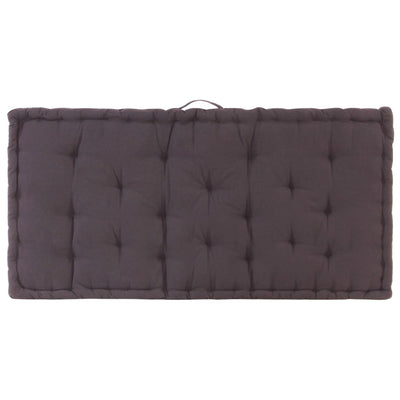 Pallet Floor Cushion Cotton 120x80x10 cm Anthracite