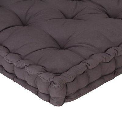 Pallet Floor Cushion Cotton 120x80x10 cm Anthracite