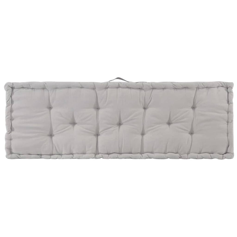 Pallet Floor Cushion Cotton 120x40x7 cm Grey