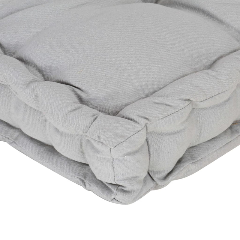 Pallet Floor Cushion Cotton 120x40x7 cm Grey