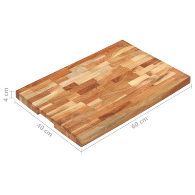 Chopping Board 60x40x4 cm Solid Acacia Wood