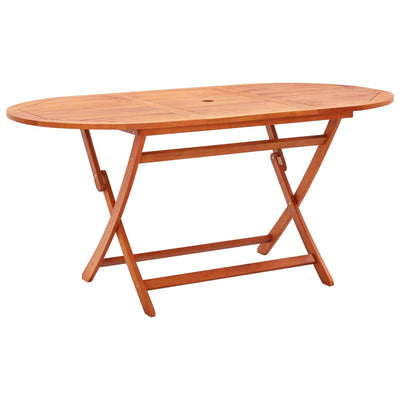 Folding Garden Table 160x85x74 cm Solid Eucalyptus Wood