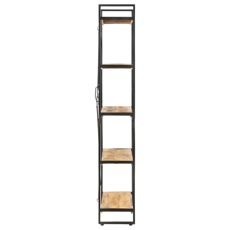 5-Tier Bookcase 140x30x180 cm Solid Mango Wood