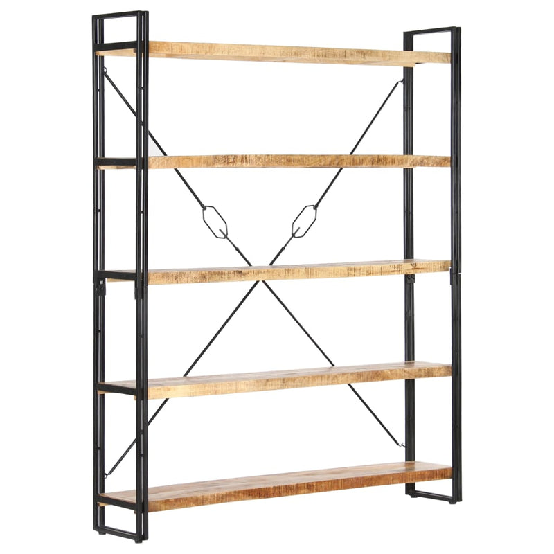 5-Tier Bookcase 140x30x180 cm Solid Mango Wood