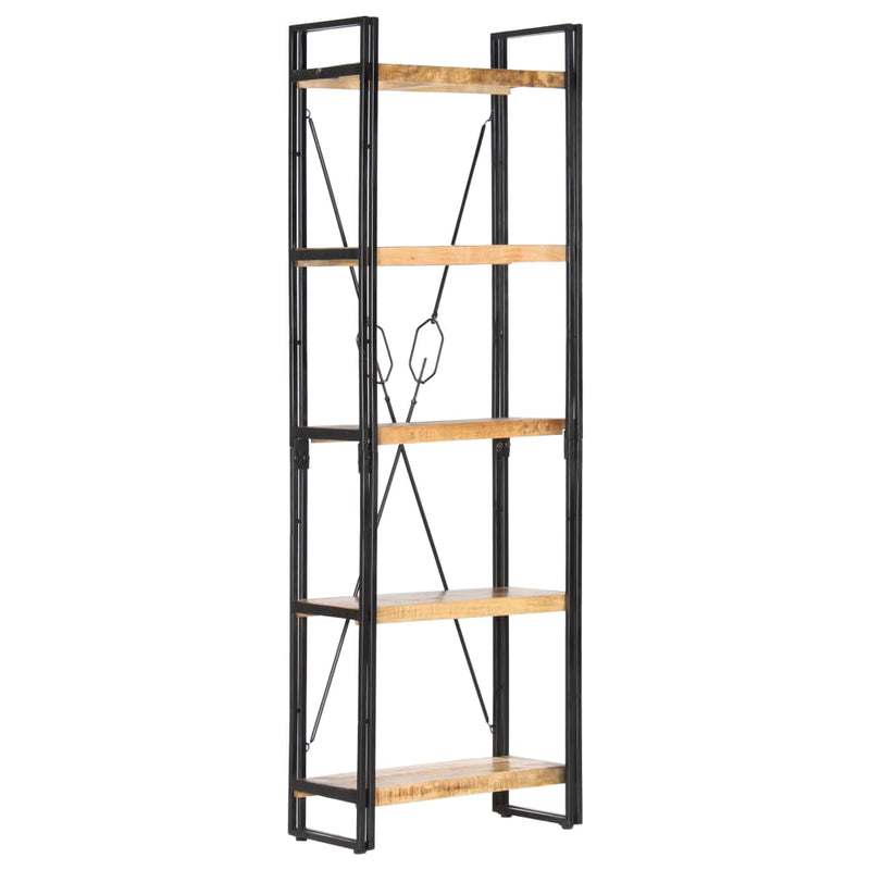 5-Tier Bookcase 60x30x180 cm Solid Mango Wood