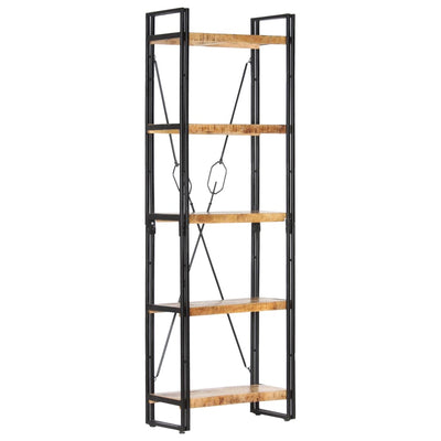 5-Tier Bookcase 60x30x180 cm Solid Mango Wood