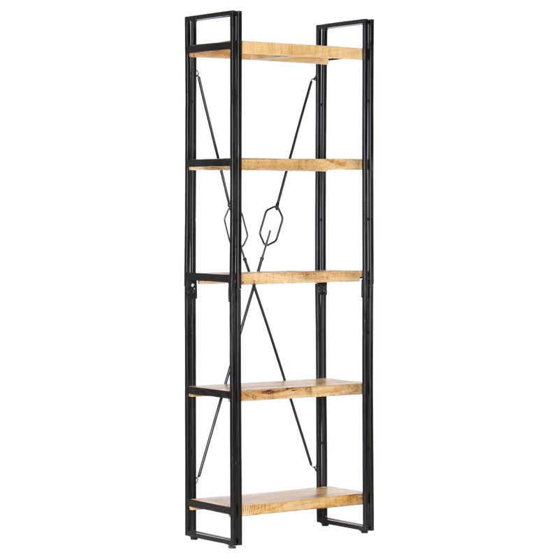 5-Tier Bookcase 60x30x180 cm Solid Mango Wood