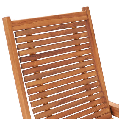 Garden Lounge Chair with Footrest Solid Teak Wood