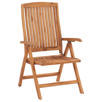 Reclining Garden Chairs 2 pcs Solid Teak Wood