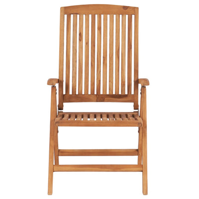 Reclining Garden Chairs 2 pcs Solid Teak Wood