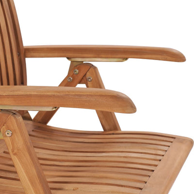 Reclining Garden Chairs 2 pcs Solid Teak Wood