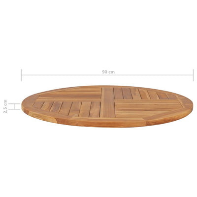 Table Top Solid Teak Wood Round 2.5 cm 90 cm