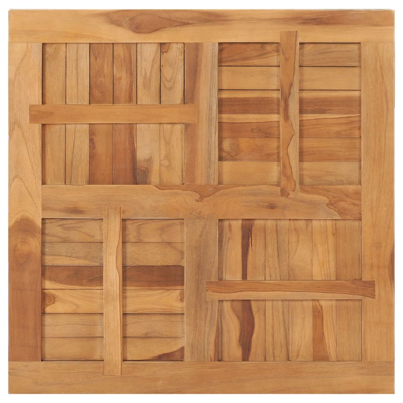 Table Top Solid Teak Wood Square 80x80x2.5 cm