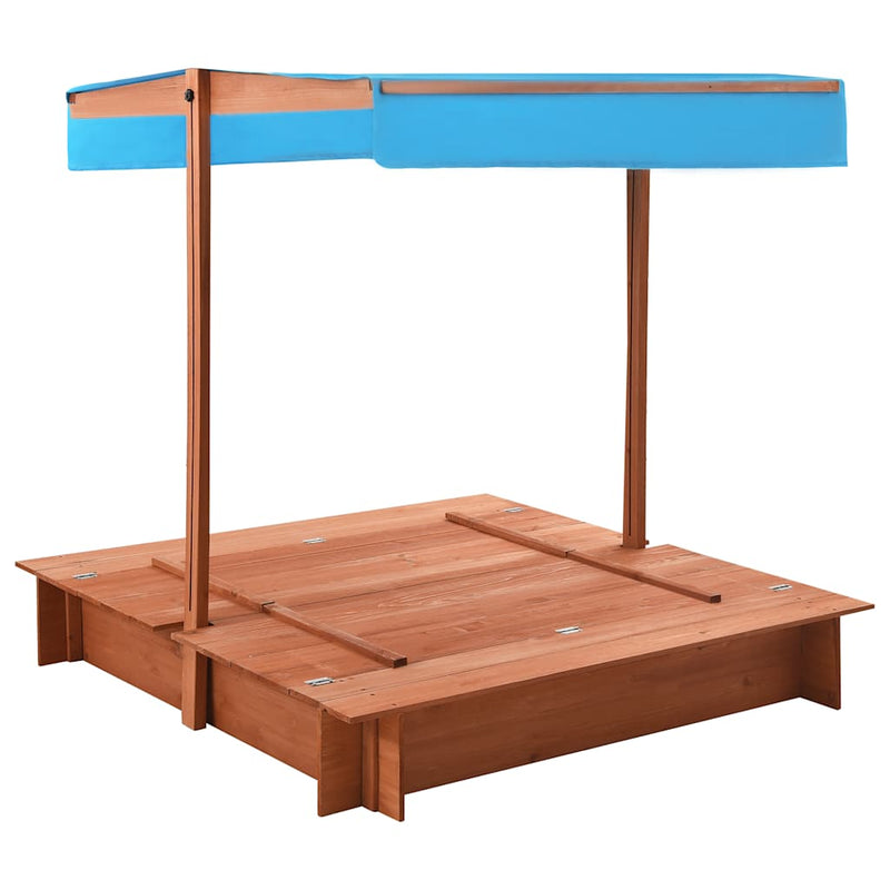 Sandbox with Roof Firwood 122x120x123 cm