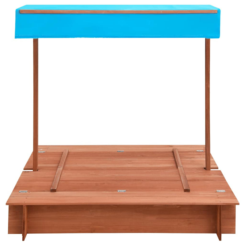 Sandbox with Roof Firwood 122x120x123 cm