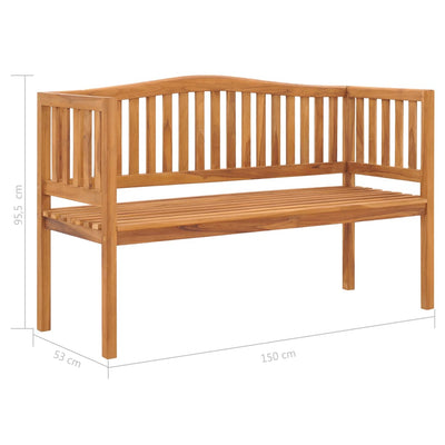 Garden Bench 150 cm Solid Teak Wood