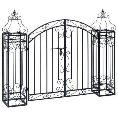 Ornamental Garden Gate Wrought Iron 122x20.5x100 cm