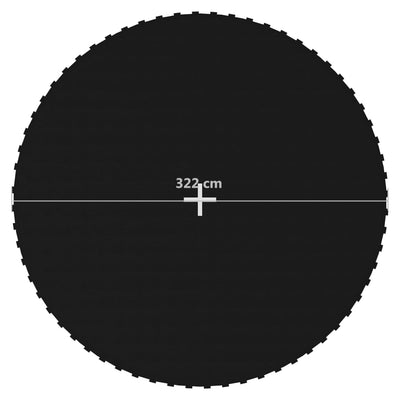 Jumping Mat Fabric Black for 12 Feet/3.66 m Round Trampoline