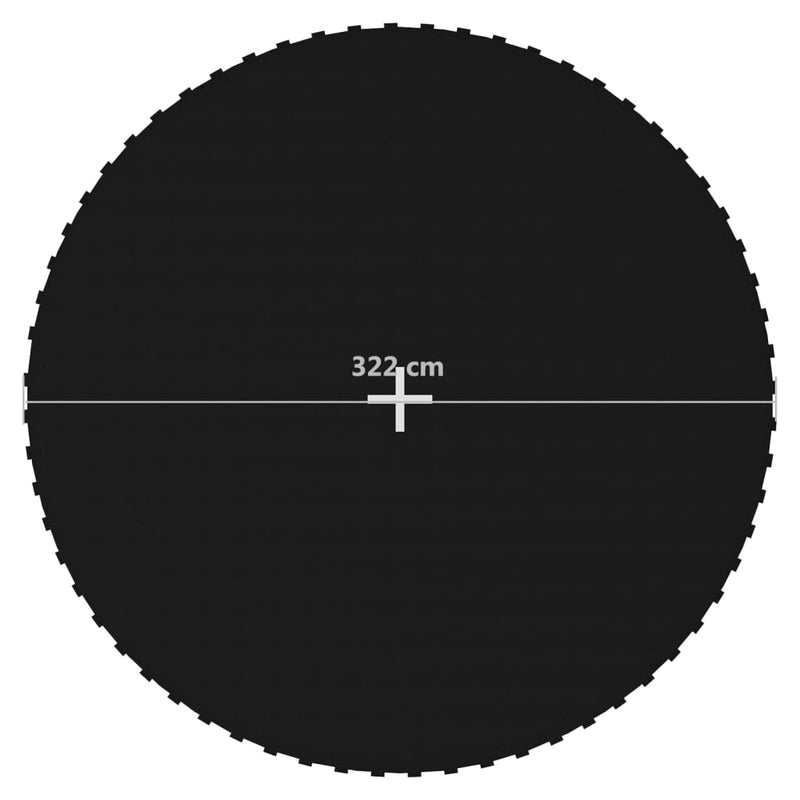 Jumping Mat Fabric Black for 12 Feet/3.66 m Round Trampoline