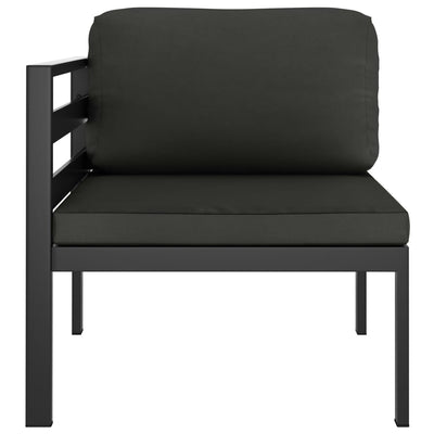 Sectional Corner Sofa 1 pc with Cushions Aluminium Anthracite