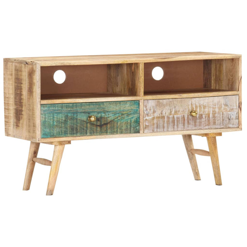 TV Cabinet 88x30x50 cm Solid Mango Wood