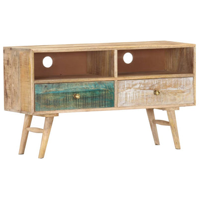 TV Cabinet 88x30x50 cm Solid Mango Wood