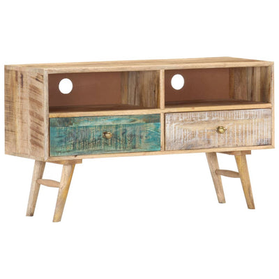 TV Cabinet 88x30x50 cm Solid Mango Wood