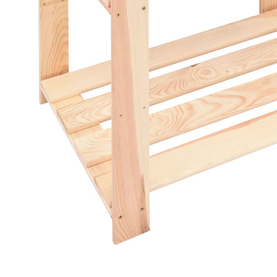 3-Tier Storage Racks 3 pcs 80x38x90 cm Solid Wood Pine 150 kg