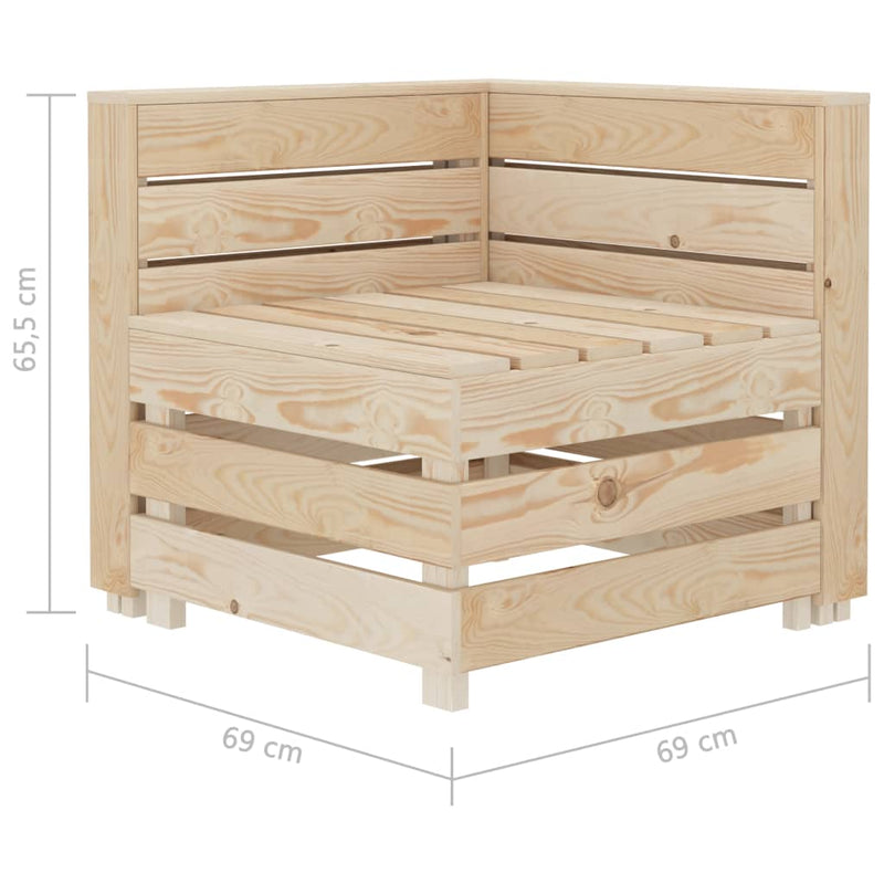 Garden Pallet Corner Sofa Wood