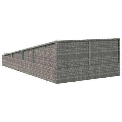 Garden Bed Grey 110x200 cm Poly Rattan