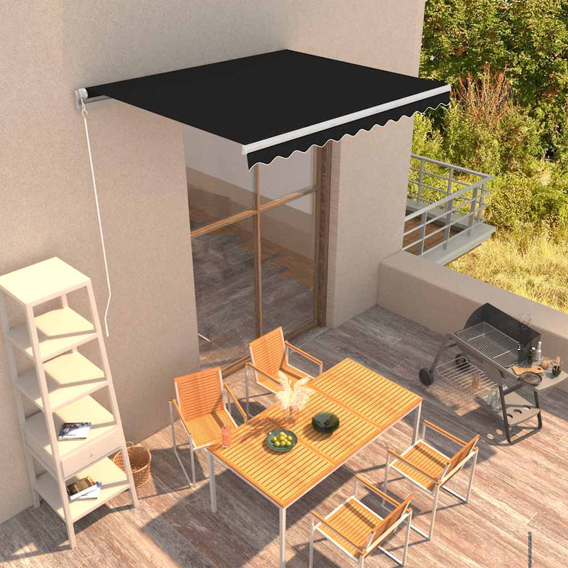 Manual Retractable Awning 300x250 cm Anthracite