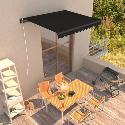 Manual Retractable Awning 300x250 cm Anthracite