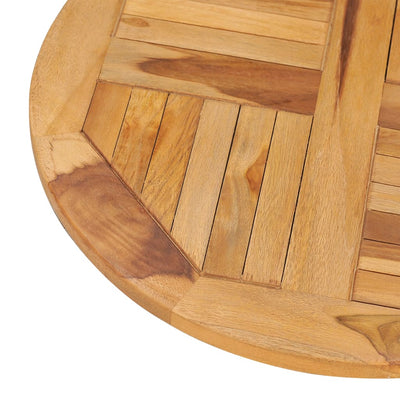 Rotating Table Disk Solid Teak Wood