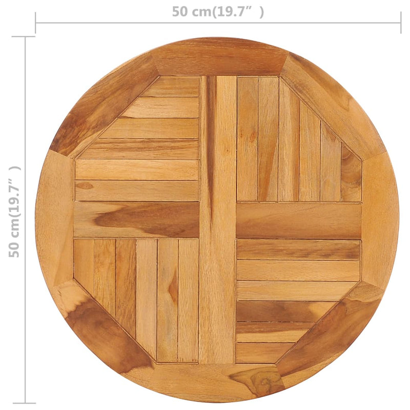 Rotating Table Disk Solid Teak Wood