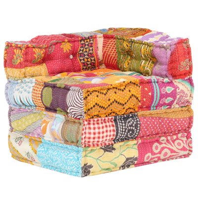 Modular Pouffe Patchwork Fabric