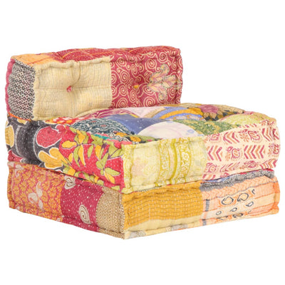 Modular Pouffe Patchwork Fabric